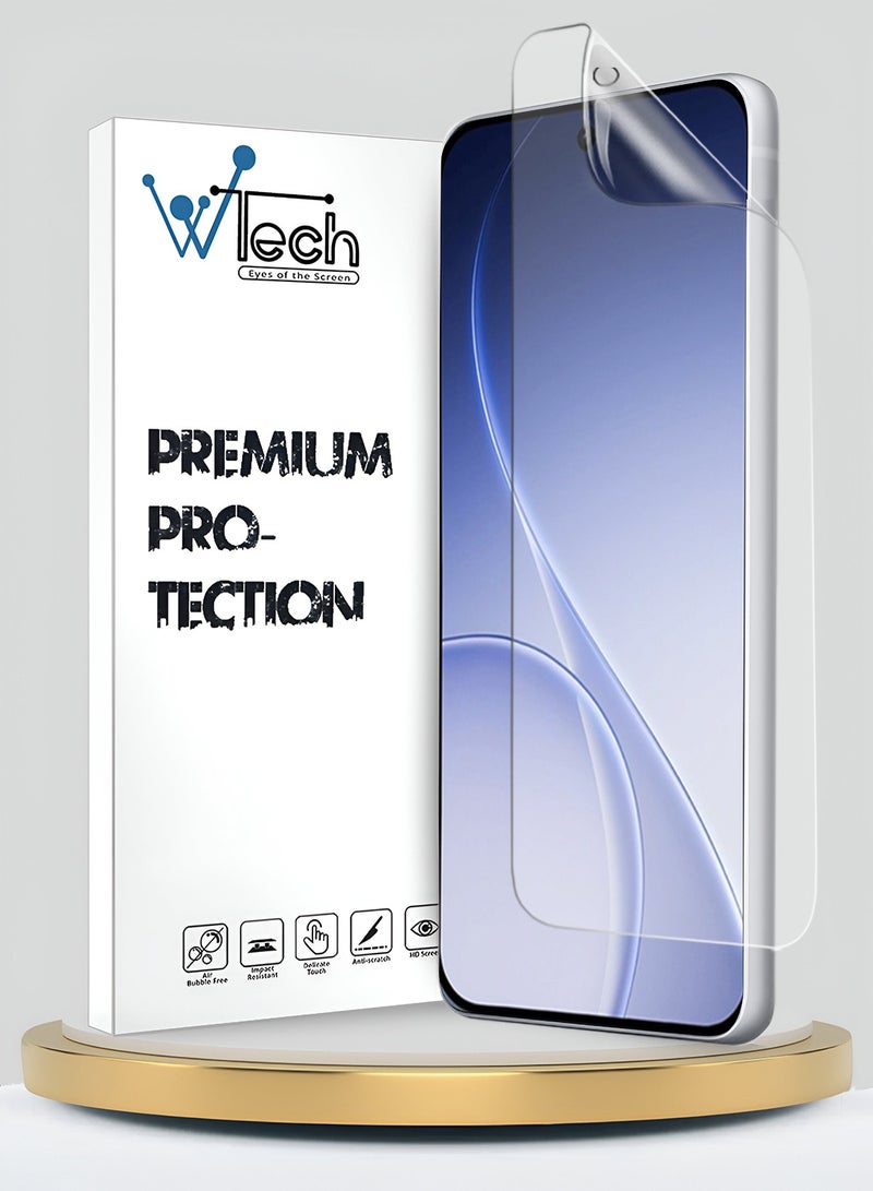 دبليو تيك واقي شاشة رقيق ومرن من هيدروجيل فاخر لهاتف اوبو رينو 15 إف 5G 2026 (MSHFMN) - شفاف - Image 1